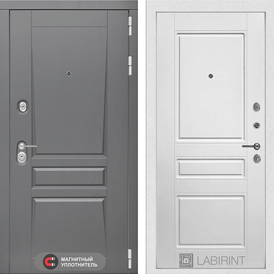 Входная дверь Лабиринт Платинум 03 Белый Софт