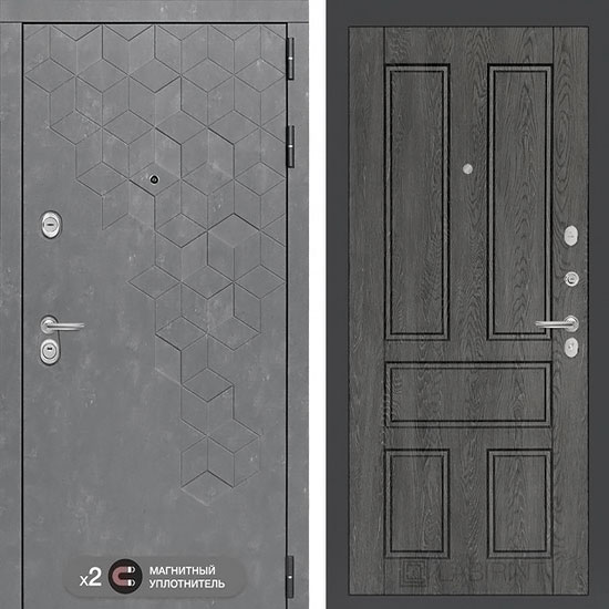 Входная дверь Лабиринт Бетон 10 Дуб Филадельфия
