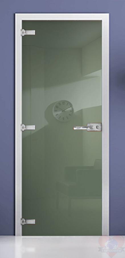 Стеклянная дверь фотопечать RAL 6021 матовое бесцветное
