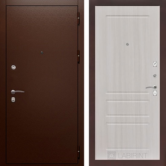 Входная дверь Лабиринт Classic 03 Сандал белый
