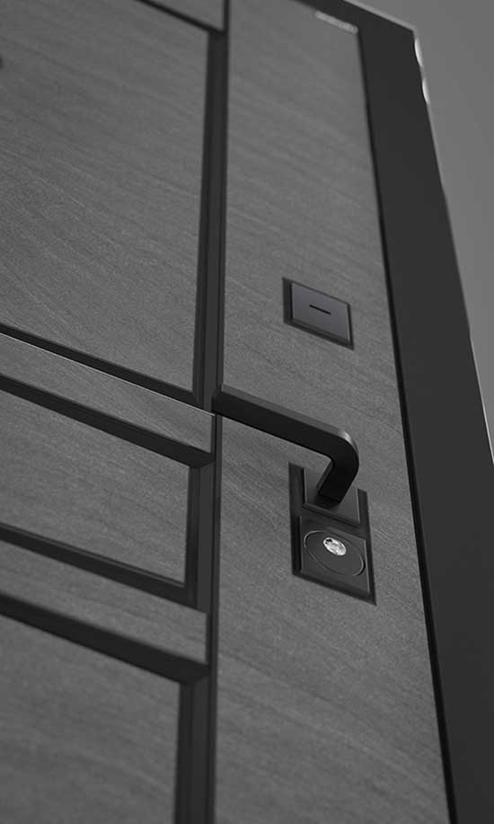 Входная дверь Бункер BN-04 ФЛЗ-603 с Зеркалом Бетон серый