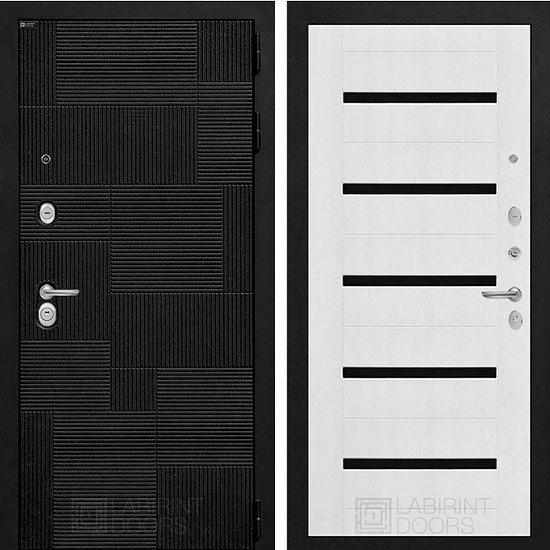 Входная дверь Лабиринт Pazl 01 Белое дерево