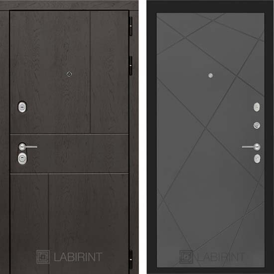 Входная дверь Лабиринт УРБАН 24 Графит софт