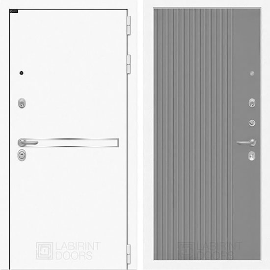 Входная дверь Лабиринт Лайн 29 Хомс (Серый софт рельеф)