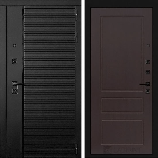 Входная дверь Лабиринт Piano 03 Орех Премиум