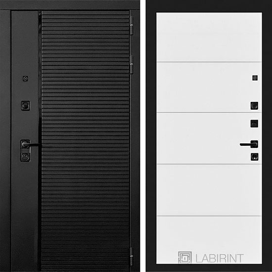 Входная дверь Лабиринт Piano 13 Белый софт