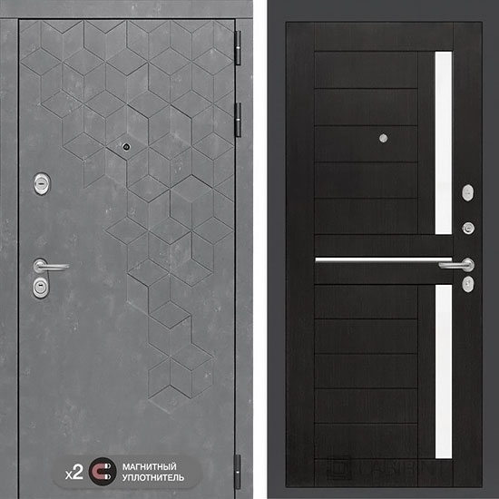 Входная дверь Лабиринт Бетон 02 Венге