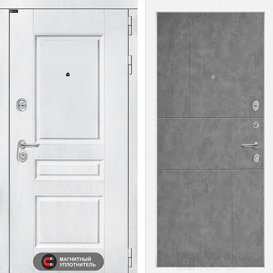 Входная дверь Лабиринт Versal 21 Бетон светлый