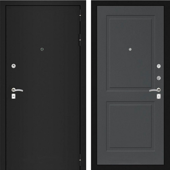 Входная дверь Лабиринт Classic Шагрень 11 Графит софт