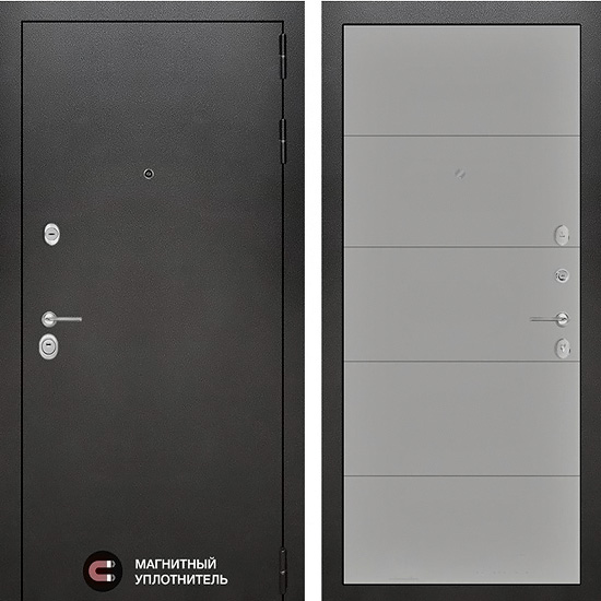 Входная дверь Лабиринт Silver 13 Грей софт