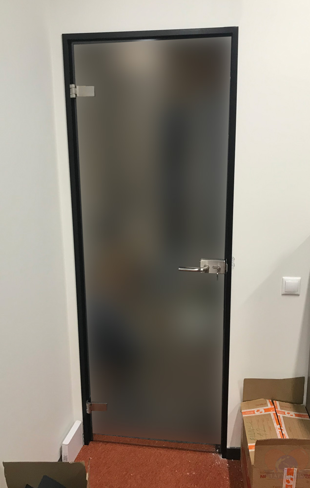 Стеклянная межкомнатная дверь Лайт - Сатинато Белое