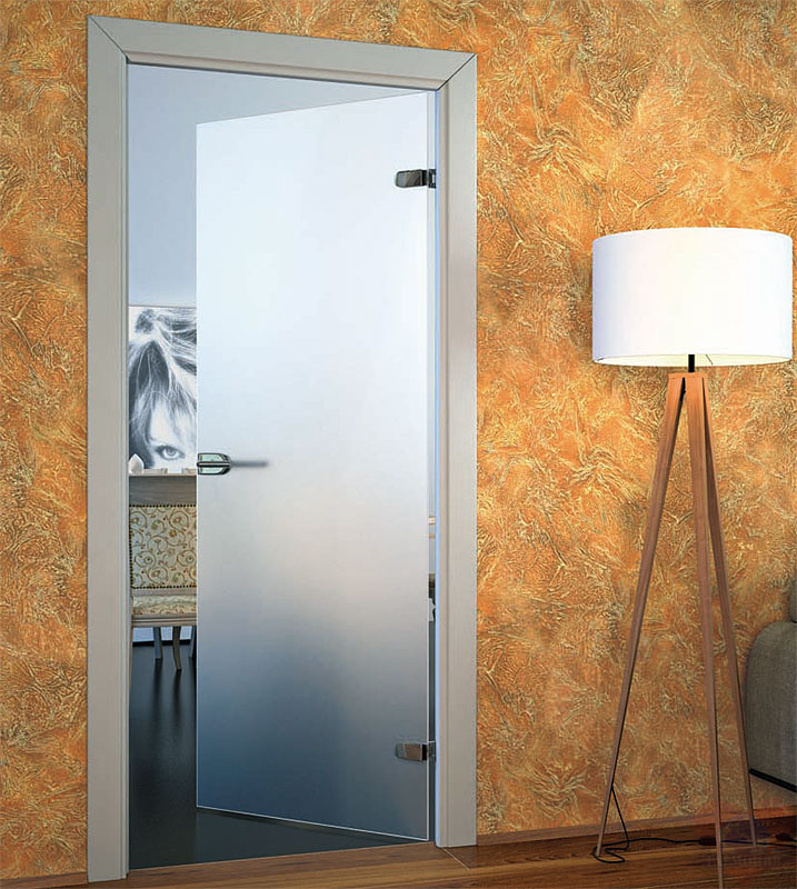 Стеклянная межкомнатная дверь Лайт - Сатинато Белое