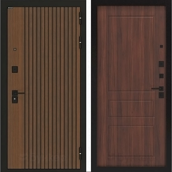Входная дверь Бункер BN-02 ФЛ-116 Орех бренди