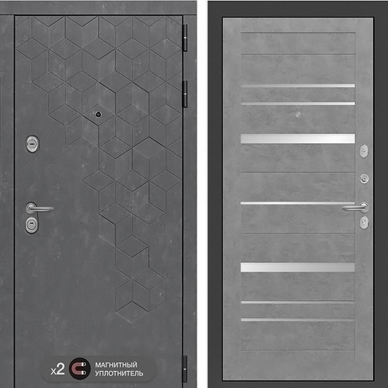 Входная дверь Лабиринт Бетон 20 Бетон светлый