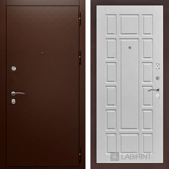 Входная дверь Лабиринт Classic 12 Белое дерево