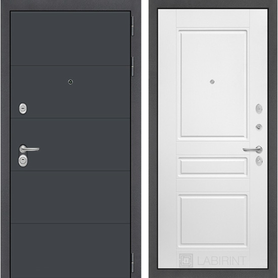 Входная дверь Лабиринт Арт 03 Белый Софт