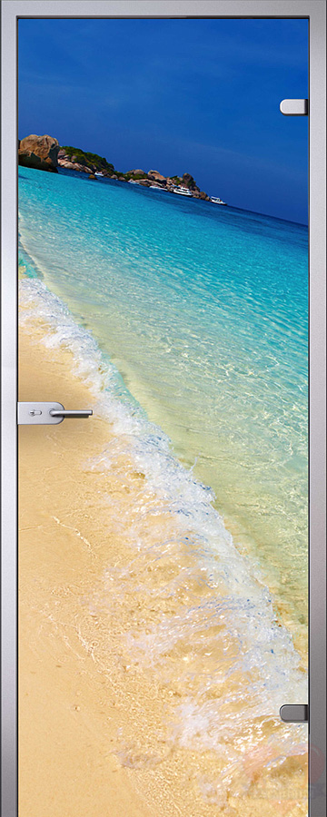 Стеклянная дверь Море