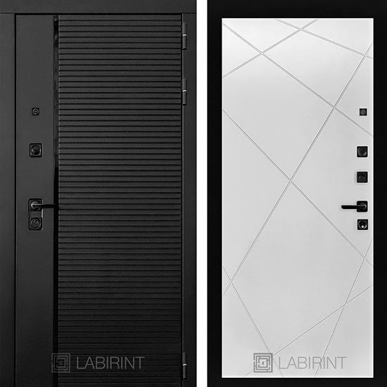 Входная дверь Лабиринт Piano 24 Белый софт