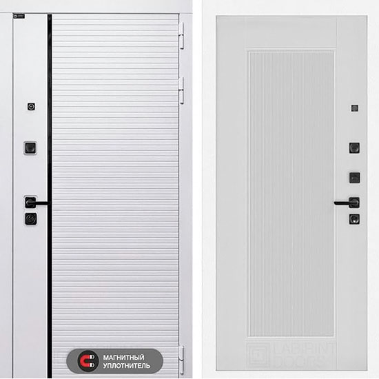 Входная дверь Лабиринт Royal 30 Астрод (Белый софт рельеф)