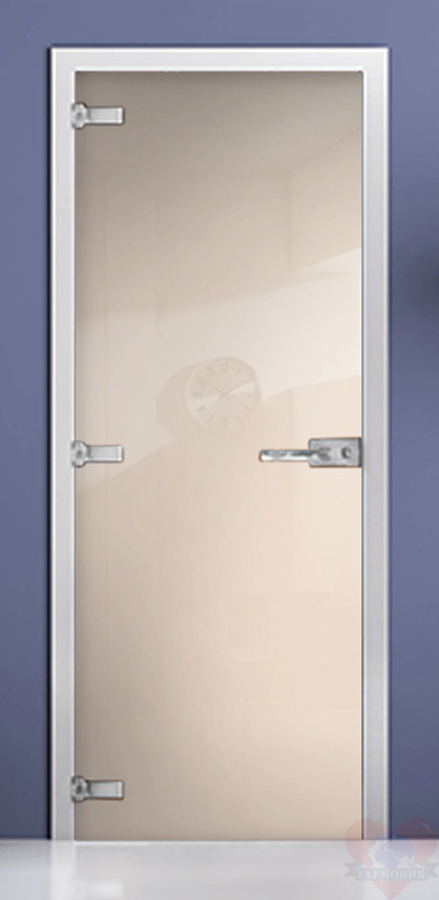 Стеклянная дверь фотопечать RAL 9001 матовое бесцветное