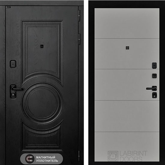 Входная дверь Лабиринт Grand 13 Грей софт