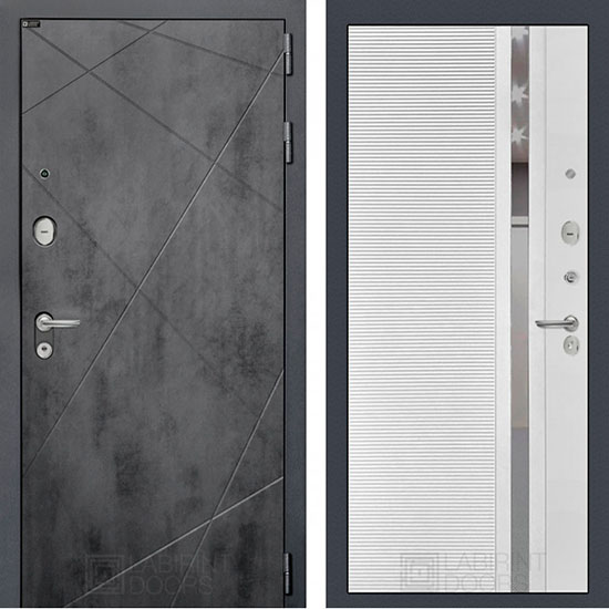 Входная дверь Лабиринт Loft 31 (Белый софт)