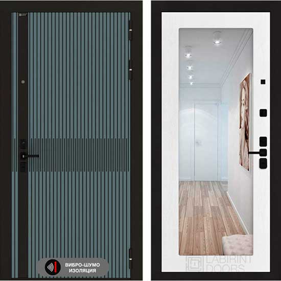 Входная дверь Лабиринт ISSIDA 18 Белое дерево