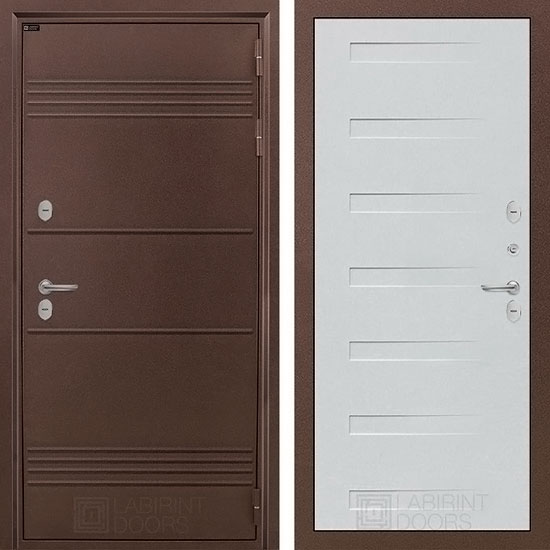Входная дверь Лабиринт Термо Лайт 14 с терморазрывом Дуб кантри
