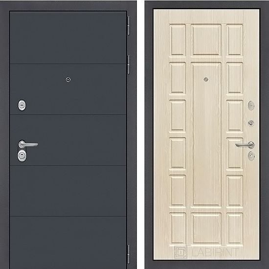 Входная дверь Лабиринт Арт 12 Белёный дуб