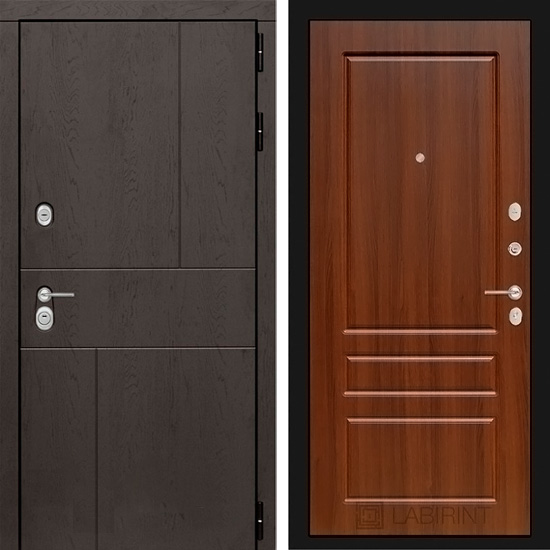 Входная дверь Лабиринт УРБАН 03 Орех Бренди