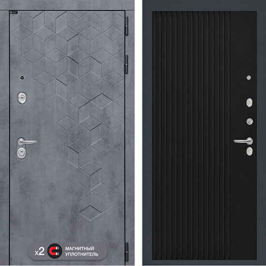 Входная дверь Лабиринт Бетон 29 (Черный кварц)