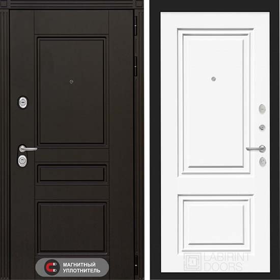 Входная дверь Лабиринт Мегаполис 26 Эмаль RAL-9003 (Сигнально белый)