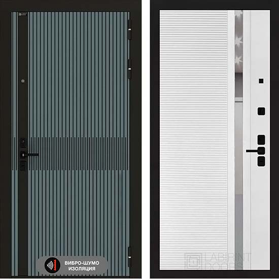 Входная дверь Лабиринт ISSIDA 31 (Белый софт)