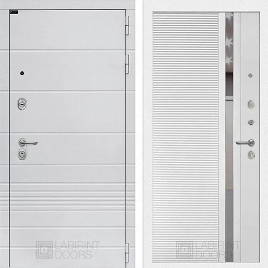 Входная дверь Лабиринт Трендо 31 (Белый софт)