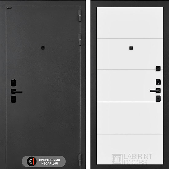 Входная дверь Лабиринт ACUSTICLAB 13 Белый софт