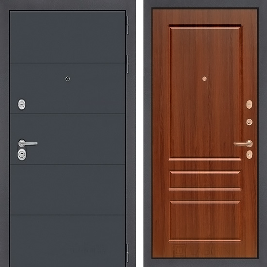 Входная дверь Лабиринт Арт 03 Орех бренди