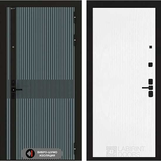 Входная дверь Лабиринт ISSIDA 07 Белое дерево