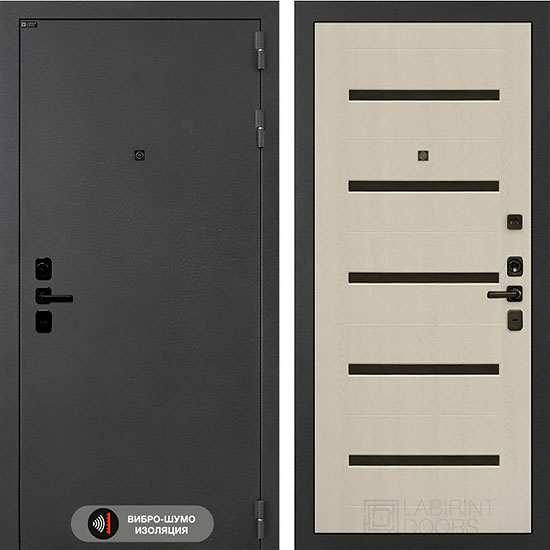 Входная дверь Лабиринт ACUSTICLAB 01 Беленый дуб