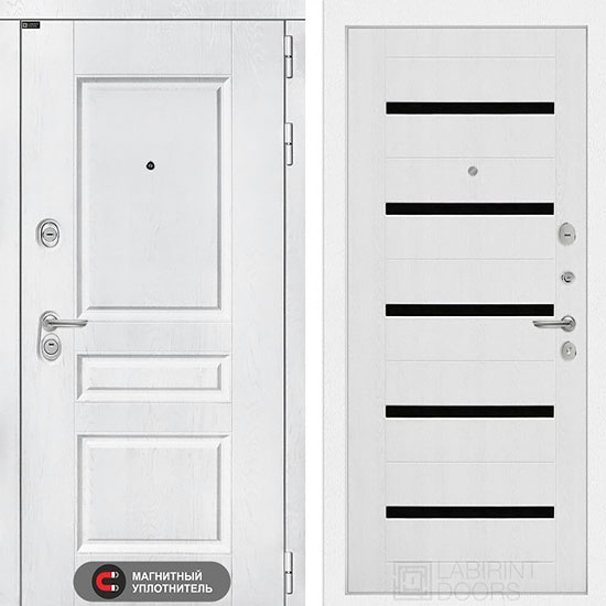 Входная дверь Лабиринт Versal 01 Белое дерево