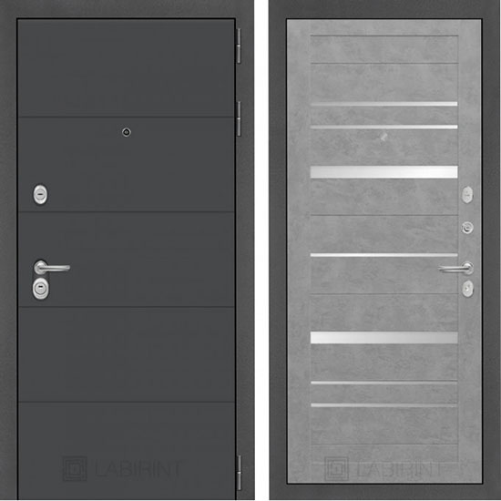 Входная дверь Лабиринт Арт 20 Бетон светлый