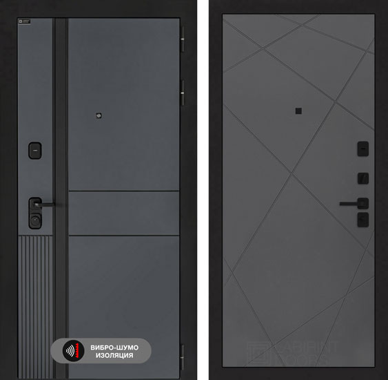 Входная дверь Лабиринт EVOLAB 24 Графит софт