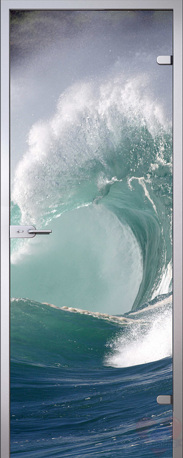 Стеклянная дверь Волна