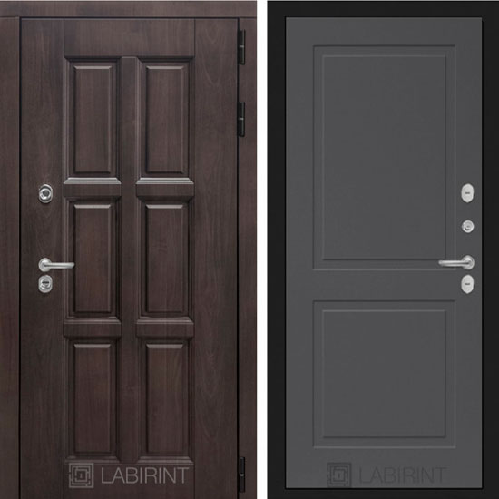 Входная дверь Лабиринт Лондон Термо 11с терморазрывом Графит софт