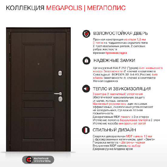 Входная дверь Лабиринт Мегаполис 31 (Белый софт)