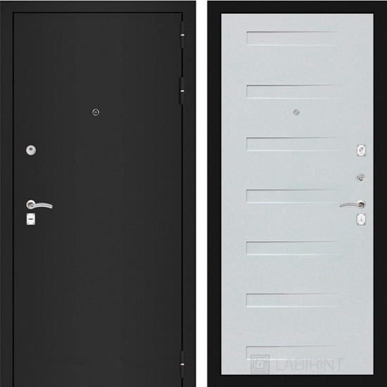 Входная дверь Лабиринт Classic Шагрень 14 Дуб кантри белый