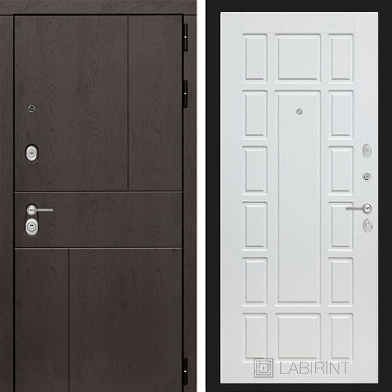 Входная дверь Лабиринт УРБАН 12 Белое дерево