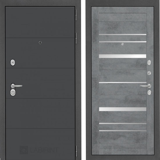 Входная дверь Лабиринт Арт 20 Бетон темный