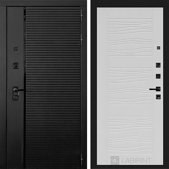 Входная дверь Лабиринт Piano 06 Белое дерево