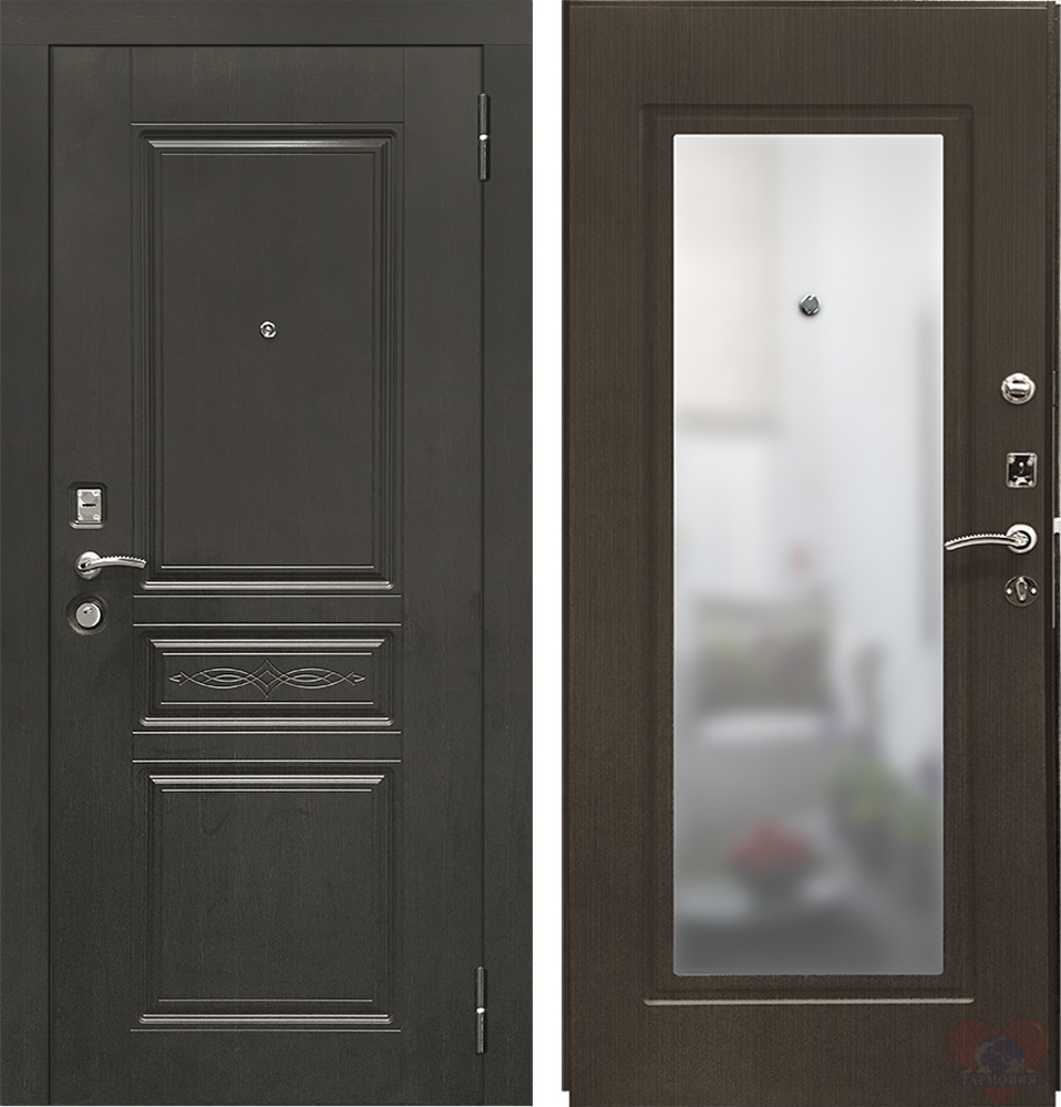 Входная дверь SD-Prof-10 Троя Зеркало Венге