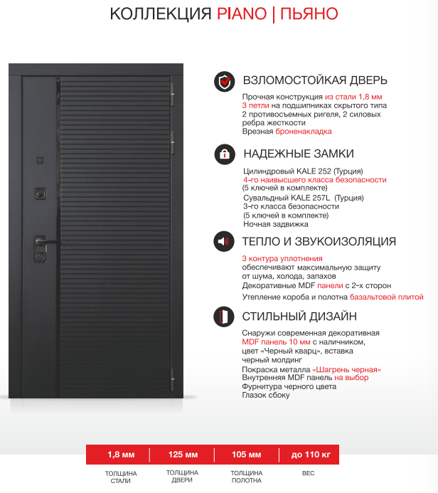 Входная дверь Лабиринт Piano 18 с Зеркалом Белое дерево